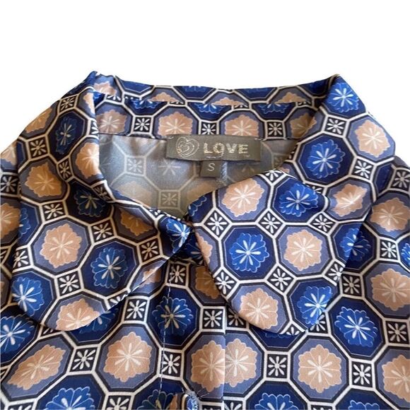 EUC Love blue and brown blouse - Picture 3 of 8